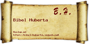 Bibel Huberta névjegykártya